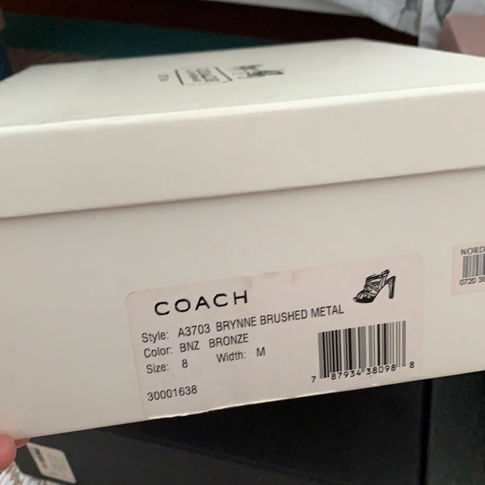Coach platform sandals-gold